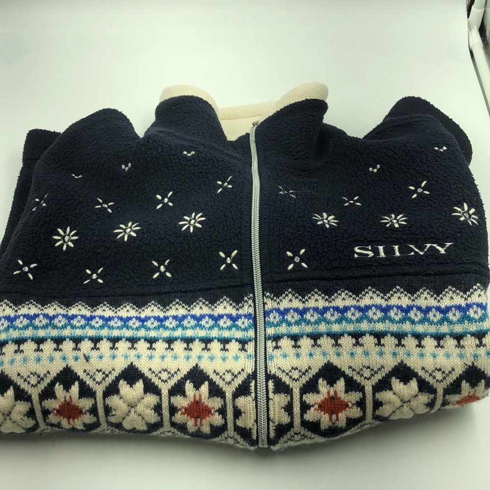 Vintage Silvy zip sweater size Small.